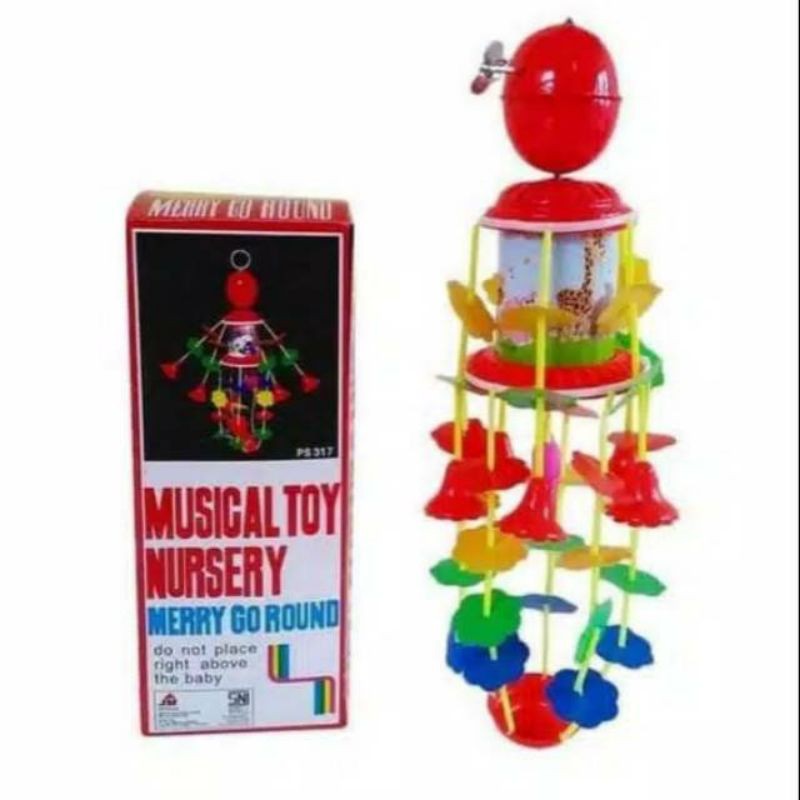 AT Musical Toys Nursery Merry Go Round Gyralemitting Instrument gantung mainan bayi