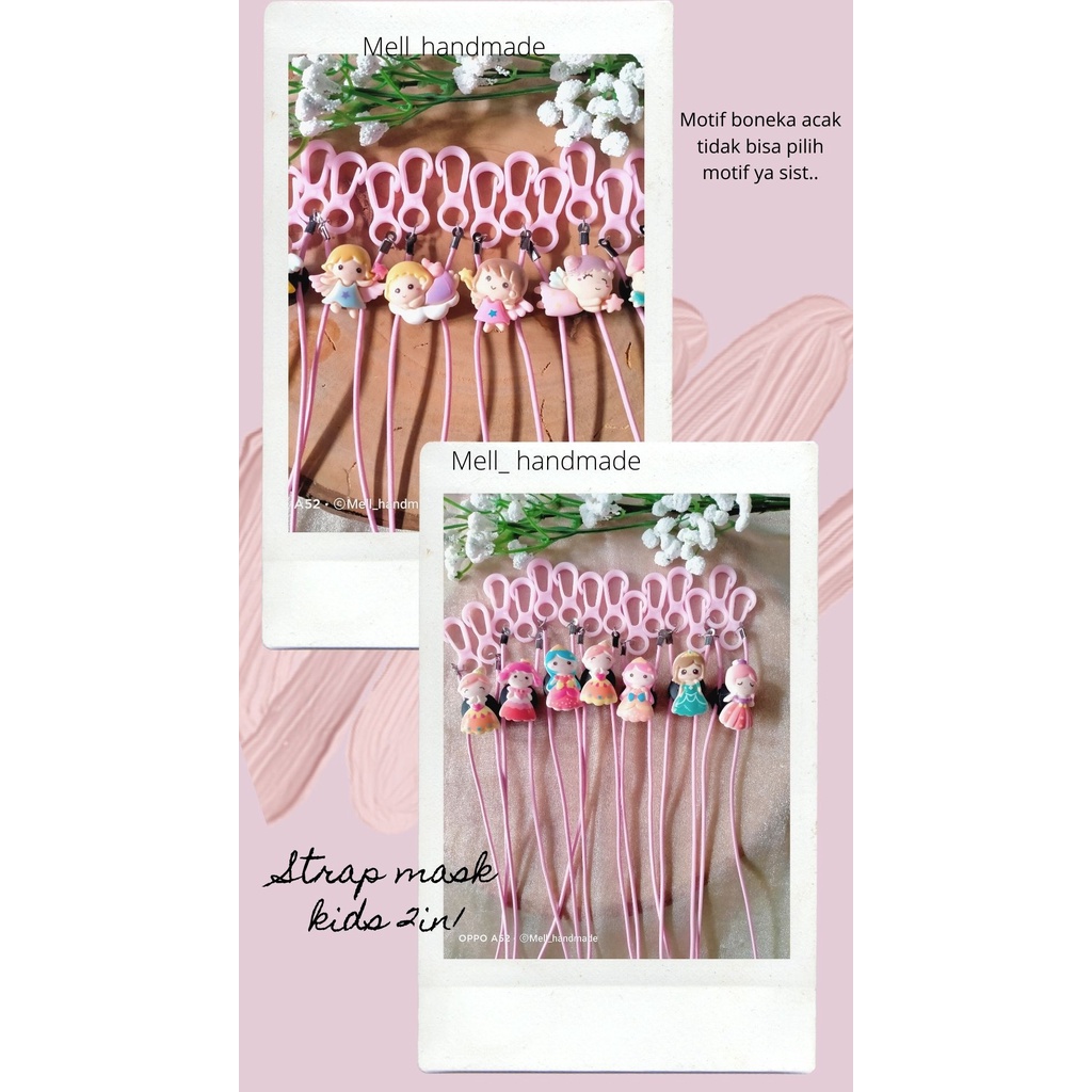 STRAP MASKER ANAK 2IN1 LUCU | TALI MASKER BONEKA LUCU MURAH ANAK | GANTUNGAN MASKER LANYARD