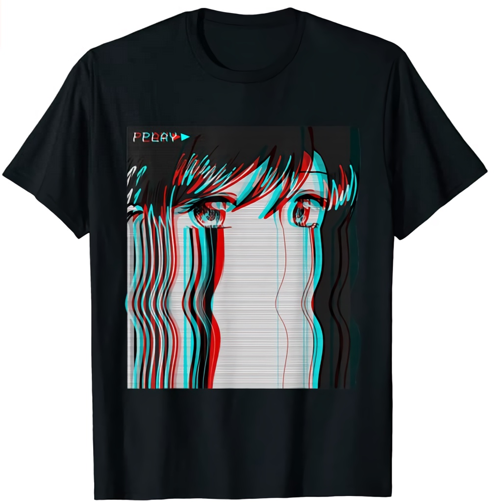 Tshirt Aesthetic Sad Anime Girl Retro Premium Unisex