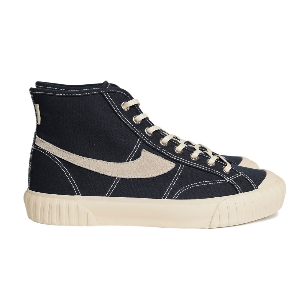 Sepatu Compass Vintage Hi Originial Quaranty (Black White/Maroon/Mustard/Green/Grey/Navy)-Navy