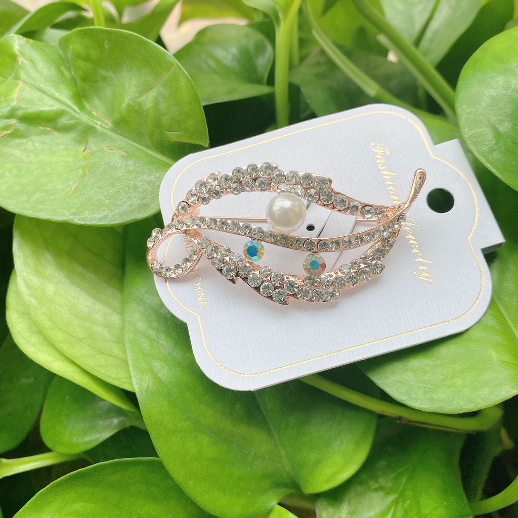 Baru Kreatif Mutiara Pin Bros Berlian Imitasi Bros Elegan Cukup Gaya Bros Mutiara Bros-26#