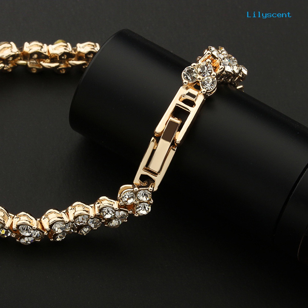 Gelang Bangle Cubic Zirconia Inlaid Untuk Wanita