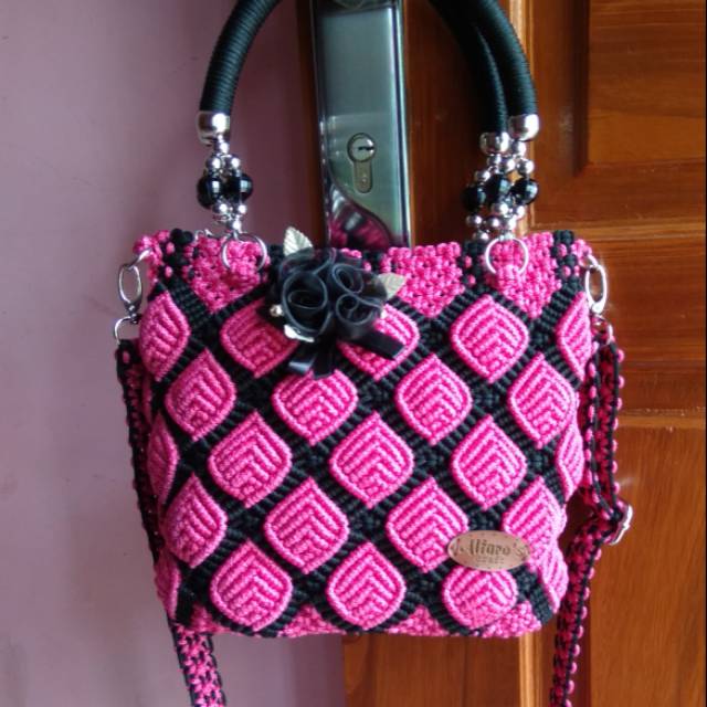 Tas tali kur motif daun