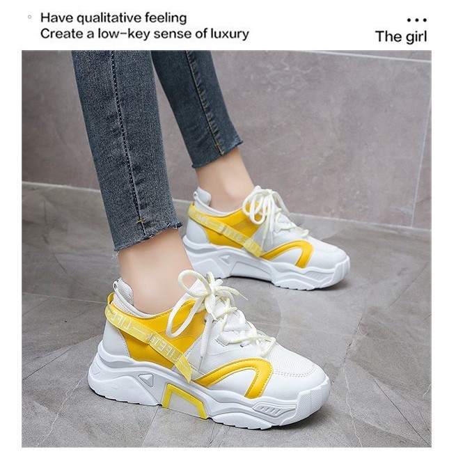 Sepatu Olahraga Import Wanita Sneakers Cewek Sepatu Sport Sepatu Tali Perempuan Sneker SP-125