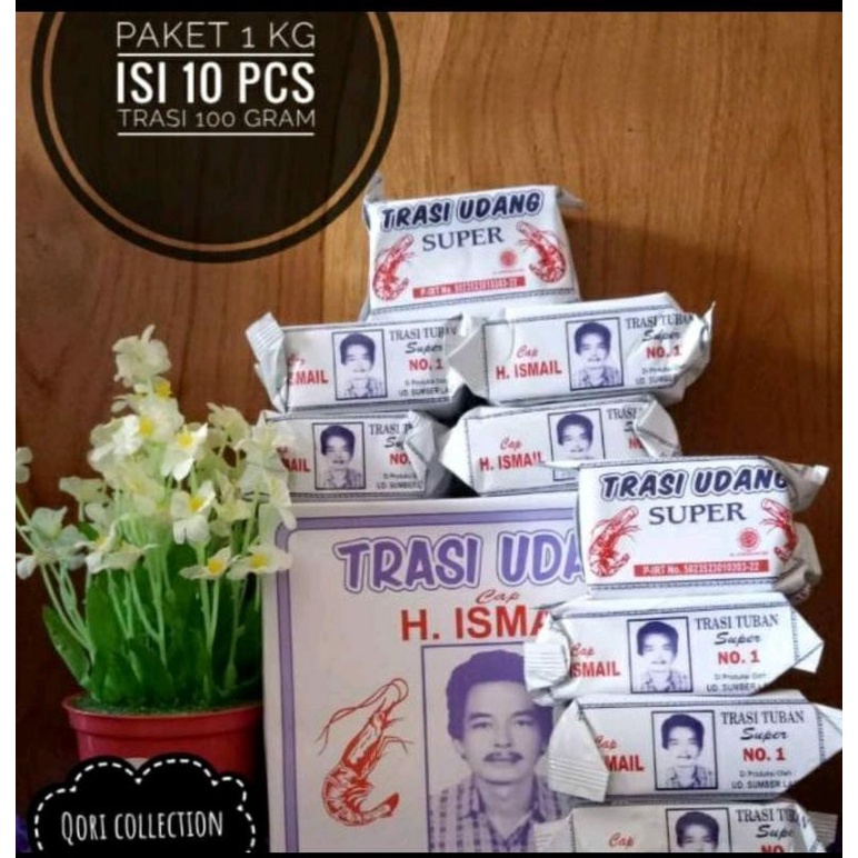 

Terasi udang cap H.ismail kemasan 1kg isi 10 biji