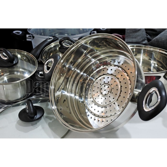 7 Pcs Moegen Stainless Steel Original / Panci Set _Art