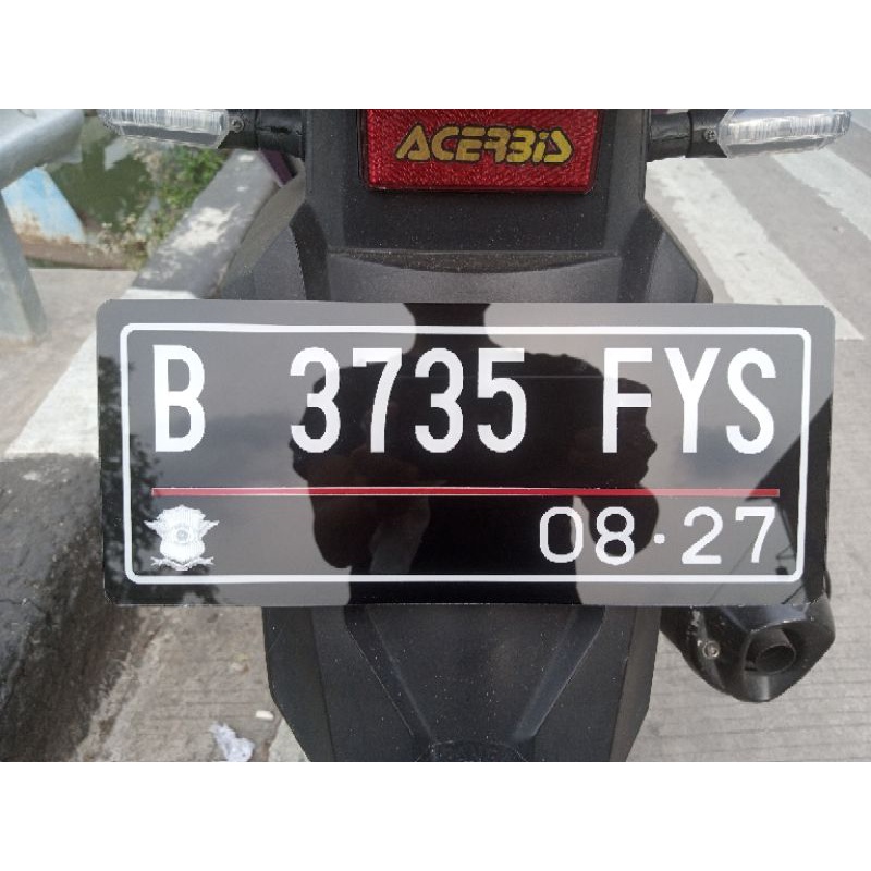 plat nomor akrilic (untuk motor) satuan