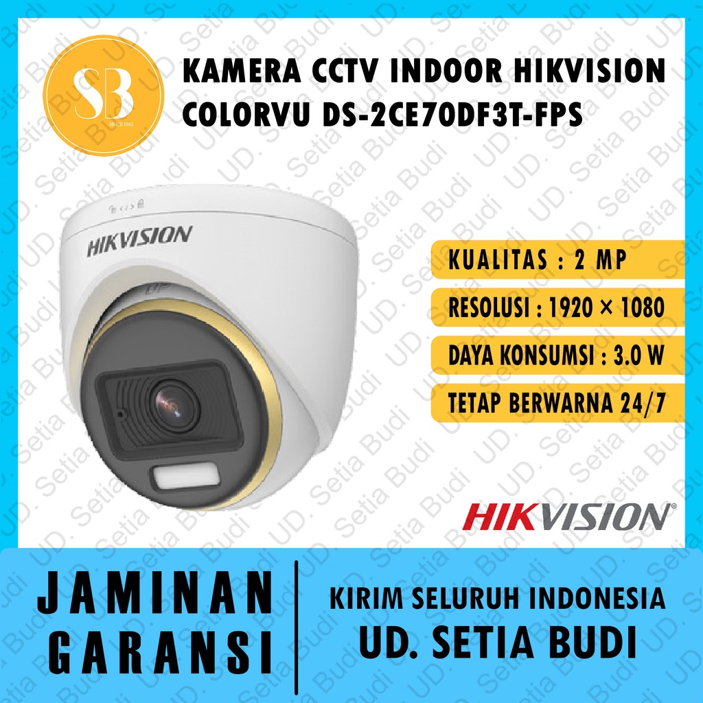 Kamera CCTV Indoor Hikvision Colorvu DS-2CE70DF3T-FPS Camera CCTV