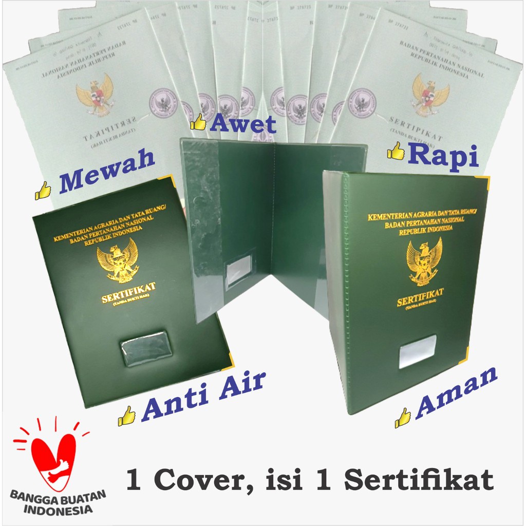 Sampul Hard Cover Sertifikat Tanah Terlaris