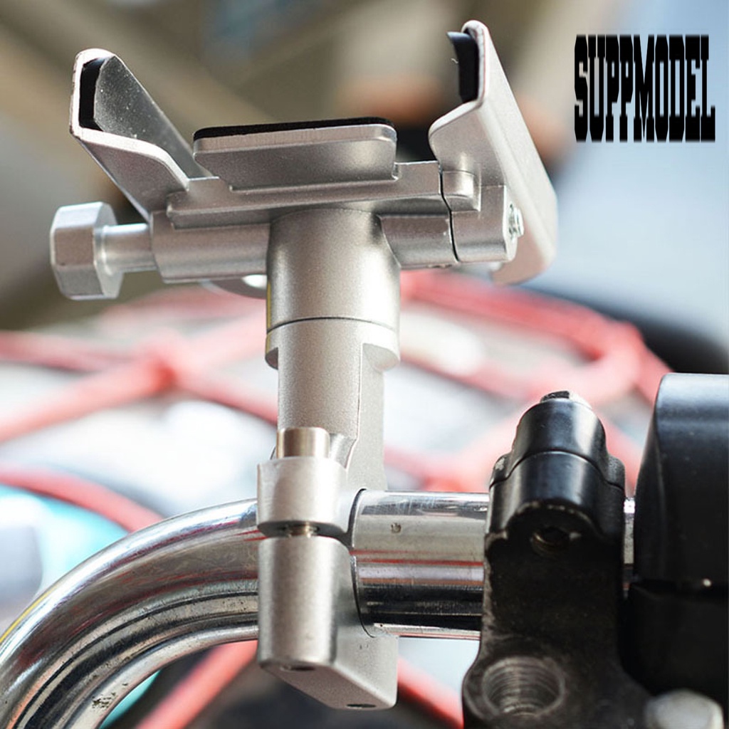 Stand Holder Handphone / Gps Adjustable Bahan Aluminum Alloy Untuk Stang Sepeda / Motor