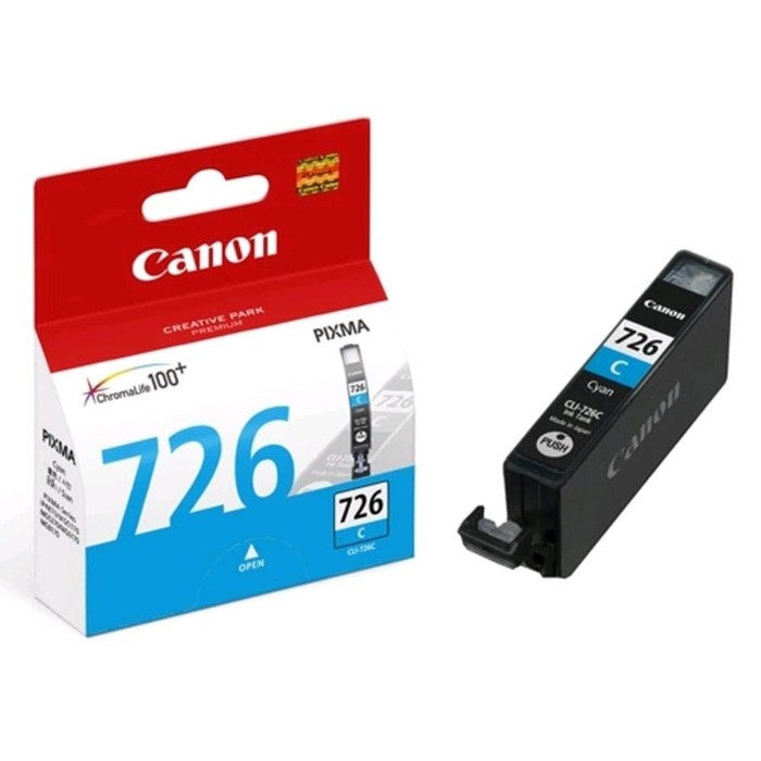 CARTRIDGE CANON CLI-726 CYAN / TINTA CATRIDGE CANON CLI726 CYAN ORIGINAL - RESMI