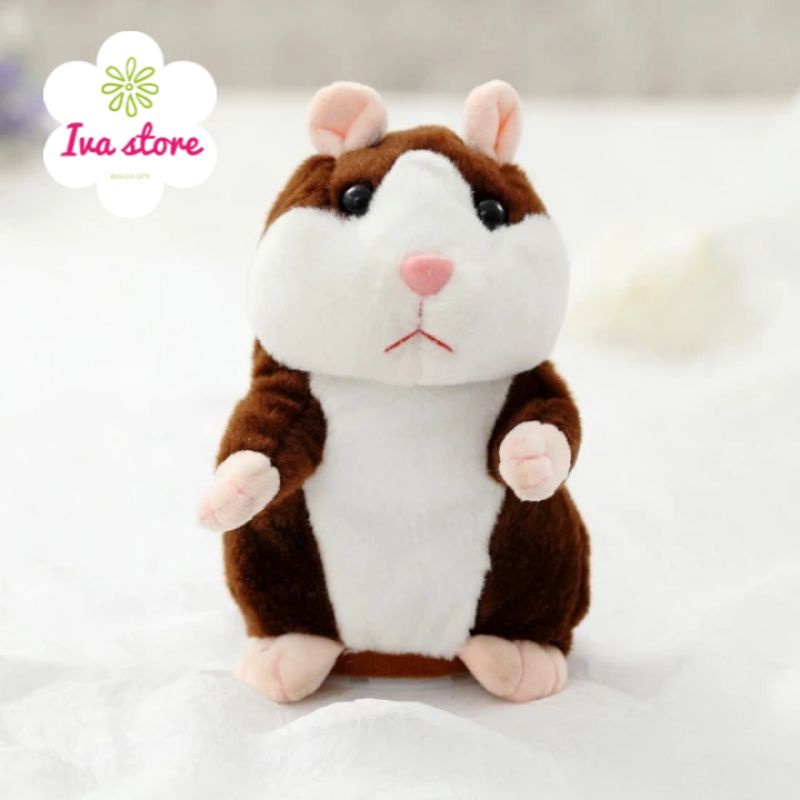 Mainan Bayi boneka talking hamster merekam suara free bungkus kado