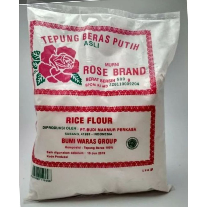 

Tepung beras putih rose brand 500gr
