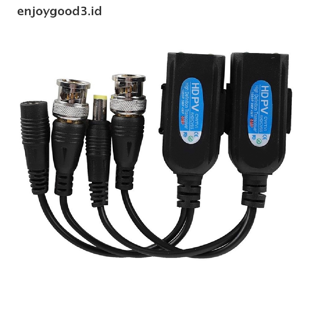 1 Pasang Transceiver Video Power Bnc Cat5E 6 Rj45 Coax