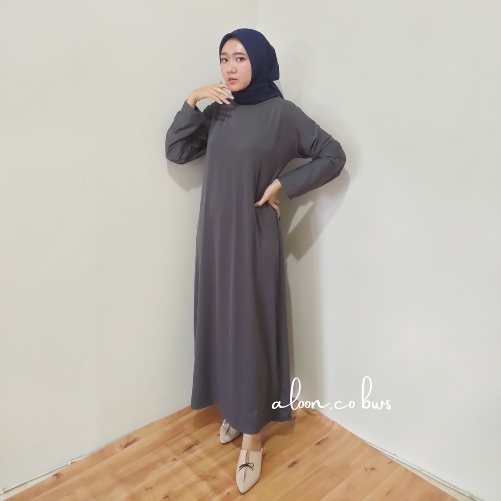 Inner Dress Lengan Panjang Sleeveless Bahan Jersey - Manset Iner Gamis Lengan Panjang Polos