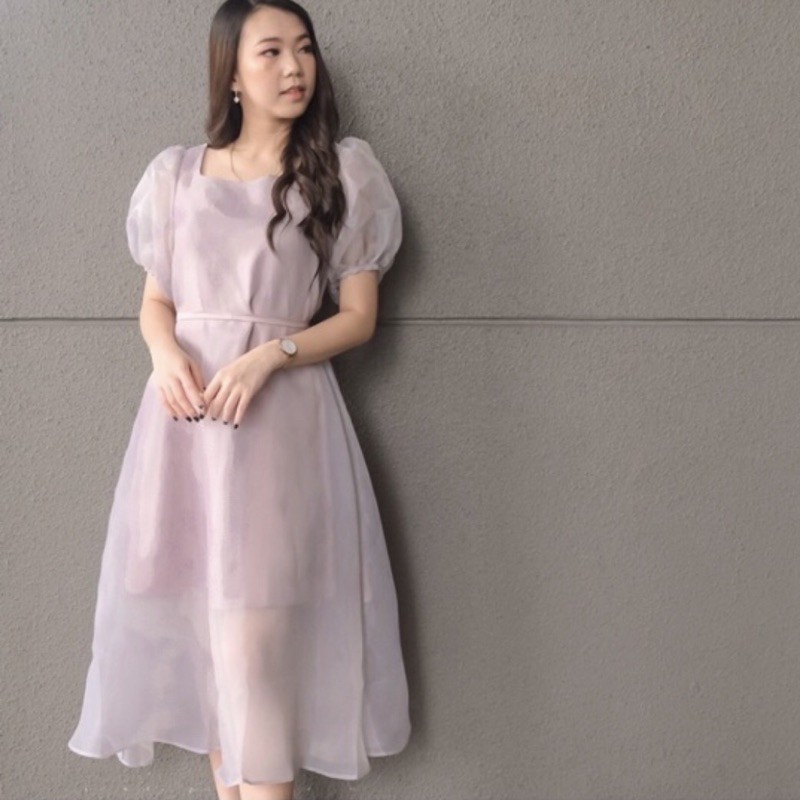 qyo studio primrose dress lilac size petite