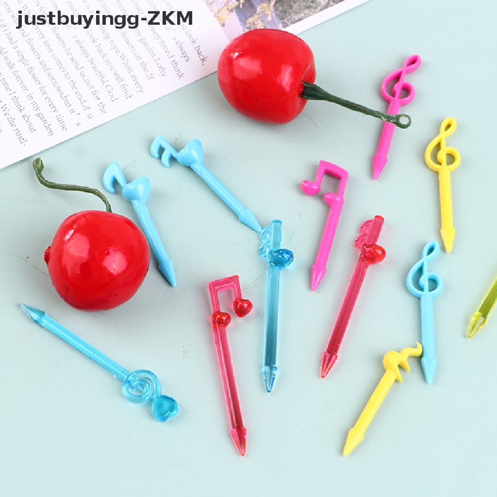 [justbuyingg] 24pcs/set Fruit Fork Mini Cartoon Children Snack Cake Dessert Food Fruit Pick [zkm]