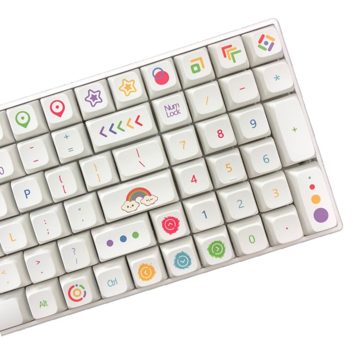 KEYCAPS COLOR KIDS XDA PROFILE SUBLIM MECHANICAL KEYBOARD CRAYON MILKY