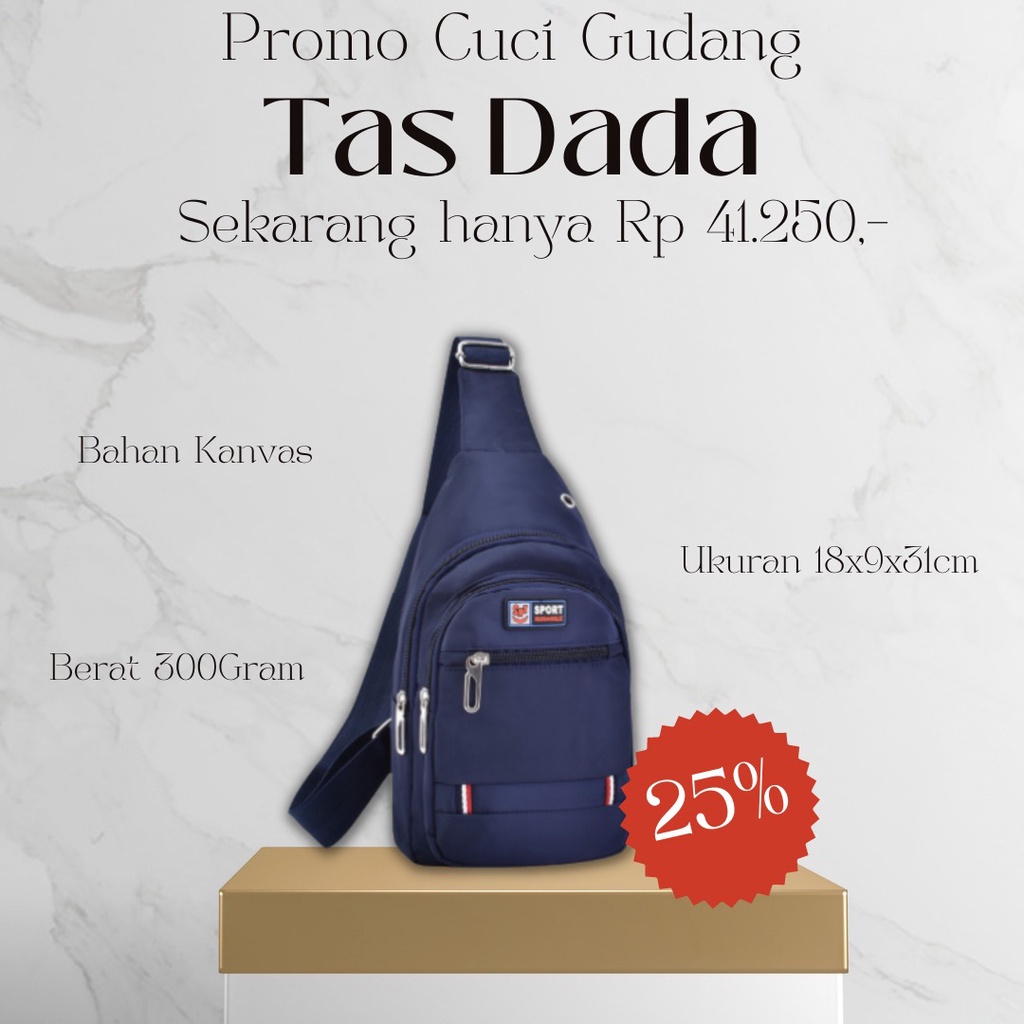 (Toko OB) Tas Murah Slingbag Korean 5006 Tas Dada Fashion ,[1 Kg Muat = 4 Pcs] Tas Selempang