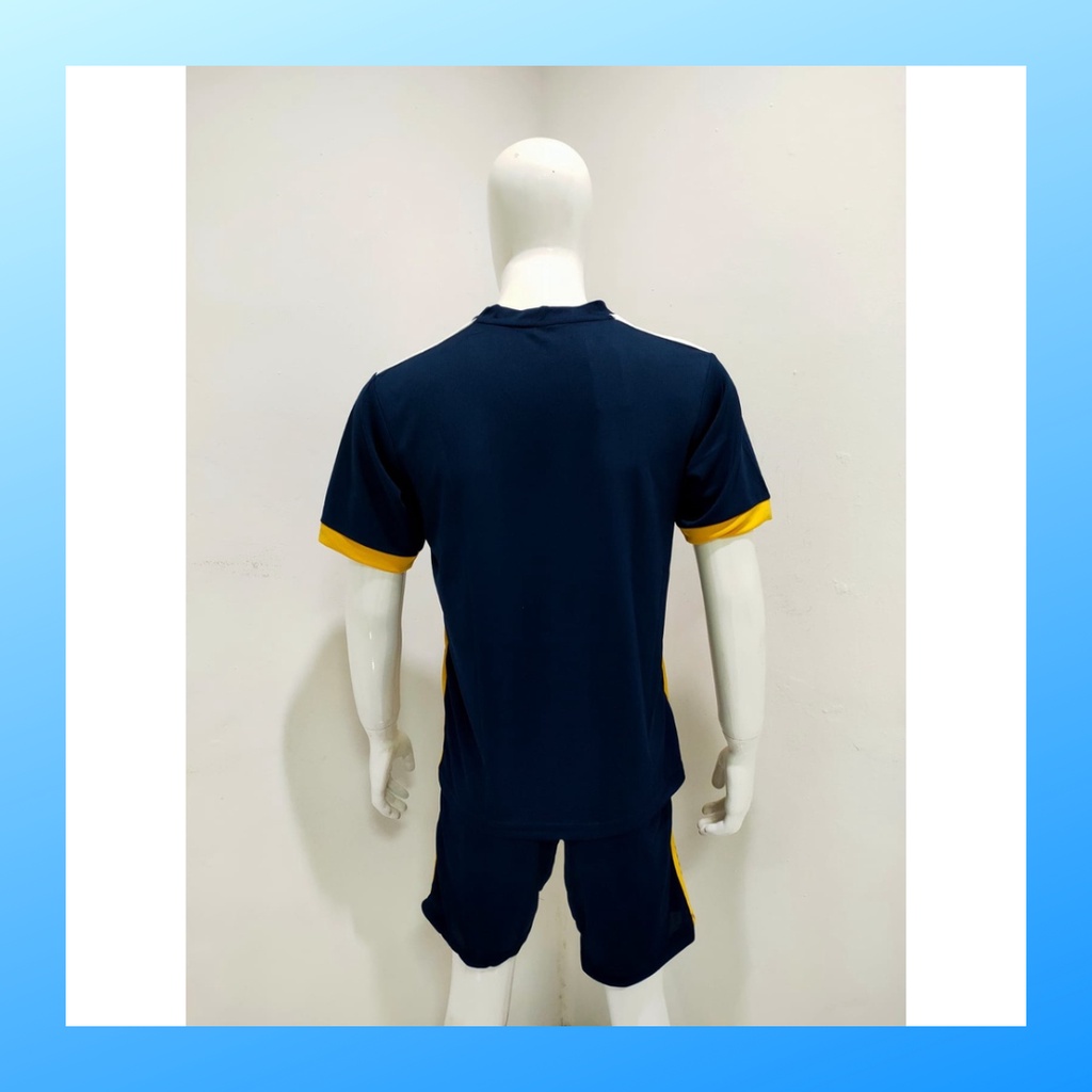 jersey futsal pria kaos sepak bola baju dan celana setelan wanita dewasa t-shirt outfit seragam jarsey kostum olahraga pakaian apparel print sport jersy soccer casual jersi suit AD169 gold