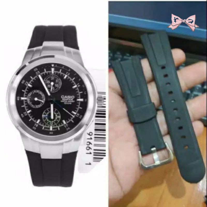 STRAP TALI JAM CASIO EDIFACE 305 EF305 EF-305 EF 305 HITAM.