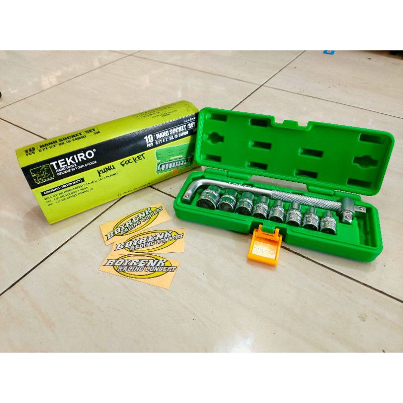 KUNCI SOCK SET 10 PCS PVC TEKIRO HAND MATA SOK SOCKET SHOCK 10PCS -BOYRENK RACING