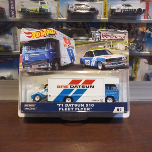 Hot Wheels 71 Bre Datsun 510 &amp; Fleet Flyer - Team Transport