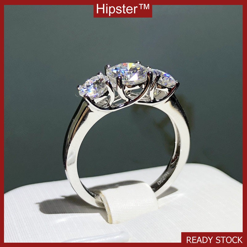 Women's New Style Adjustable Ring Inlaid with Mosang Diamond Opening