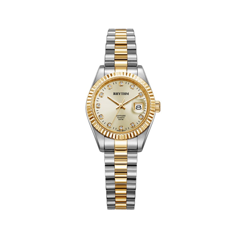 Rhythm RQ1610S10 Jam Tangan Wanita Stainless Steel