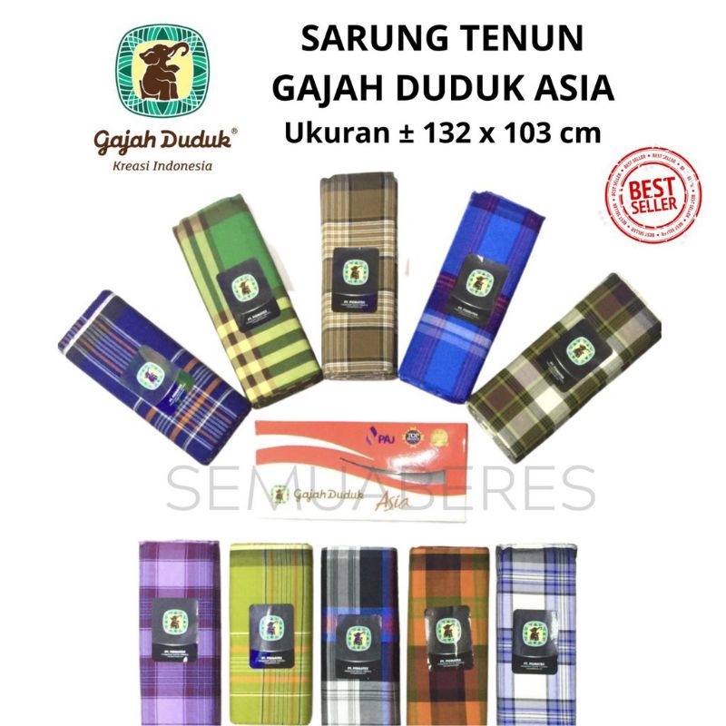 Sarung Gajah Duduk Asia Original | Gajah duduk Mika