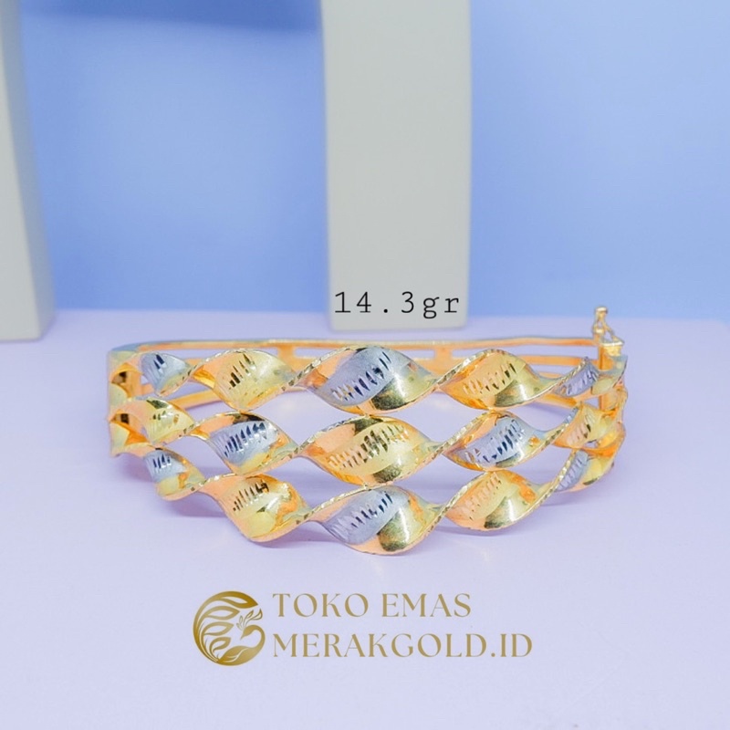 Gelang Emas Asli Dubai EtnikKadar 375