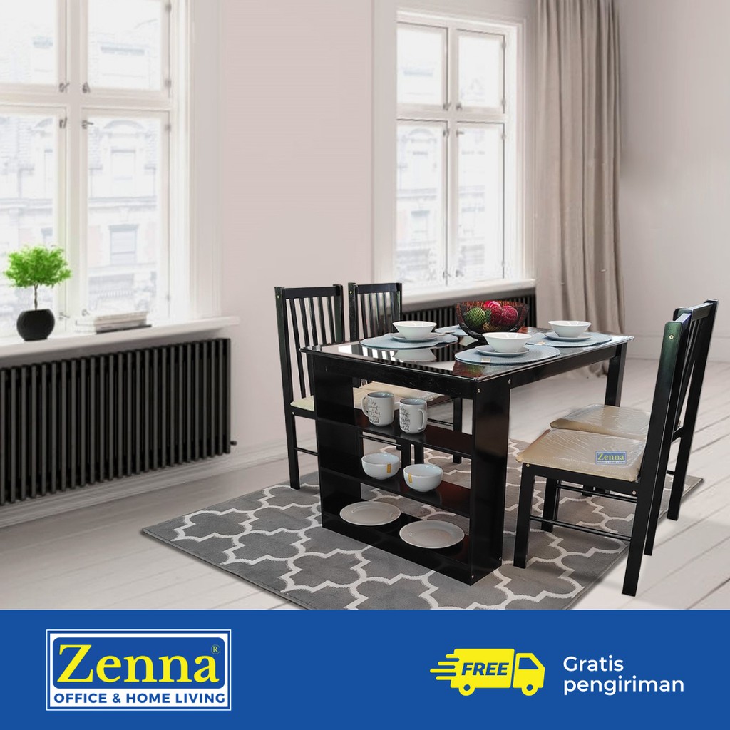 Zenna dining set storage / meja makan