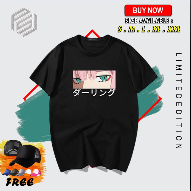 Baju Kaos  Distro  Anime Wanita Pria  Zero TWO Mata