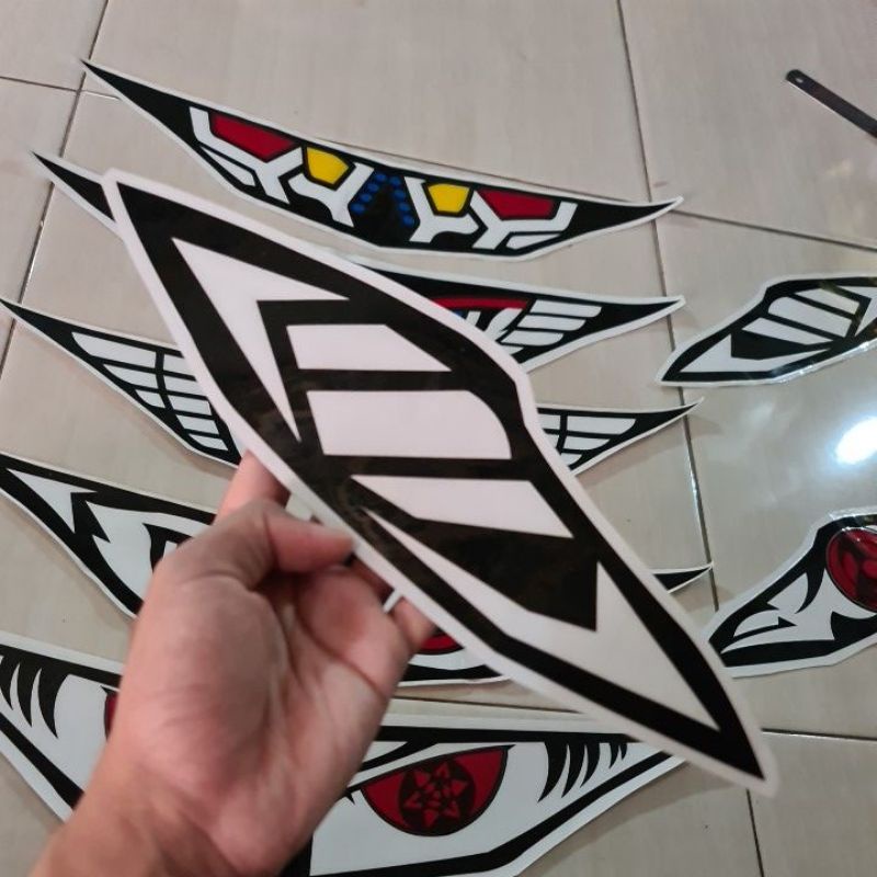 Stiker lampu mata elang + sein saringgan new beat /street 2020