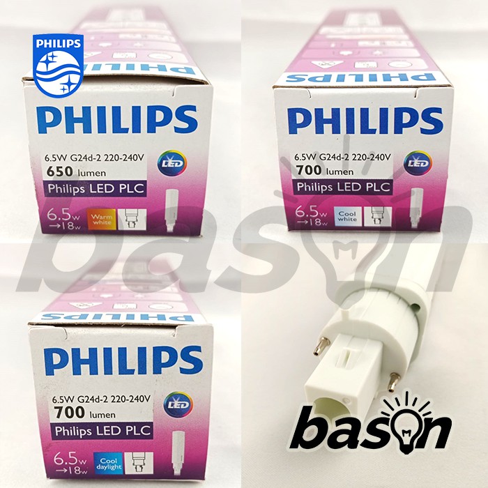 PHILIPS LED PL-C 2P 6.5W / 8.5W - pengganti lampu PLC 18W &amp; 26W