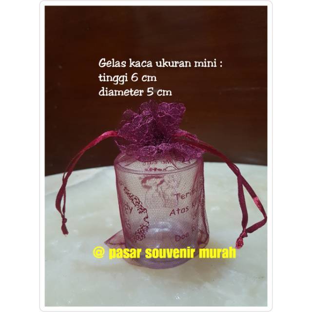 Souvenir Gelas Kaca Sovenir Suvenir Nikah Wedding Pernikahan Murah Unik Custom Sablon KhitananAkikah