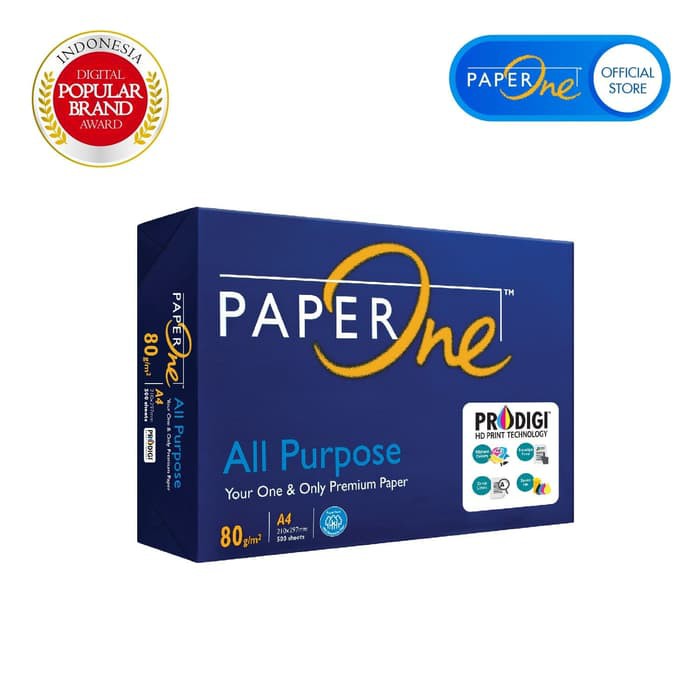 

PaperOne Kertas HVS Fotocopy 80g A4 - Ream