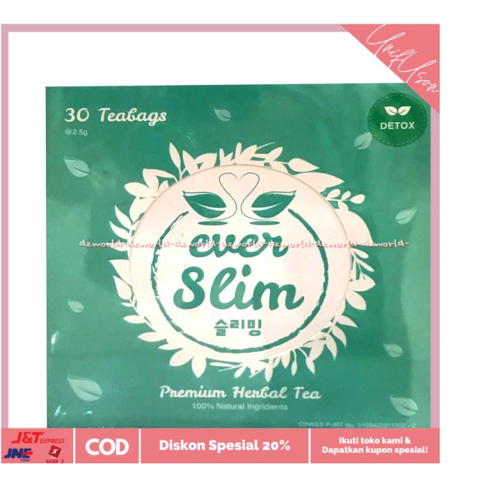 

⭐COD⭐ Ever Slim Detox Tea Teh Detok Teh Hijau Korea Korean Slimming Tea 50