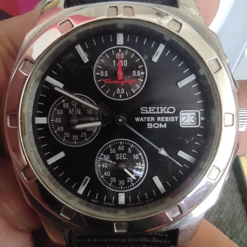 Jam tangan original Seiko chronograph second preloved bekas