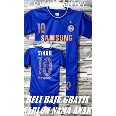 FREE SABLON NAMA / SETELAN BAJU BOLA ANAK