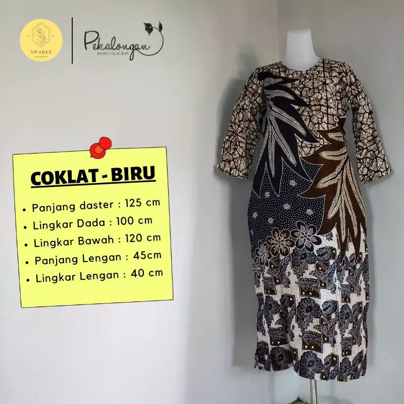 Daster Busui Rayon Batik Pekalongan Baju Batik Wanita Dewasa Kekinian Lengan Panjang