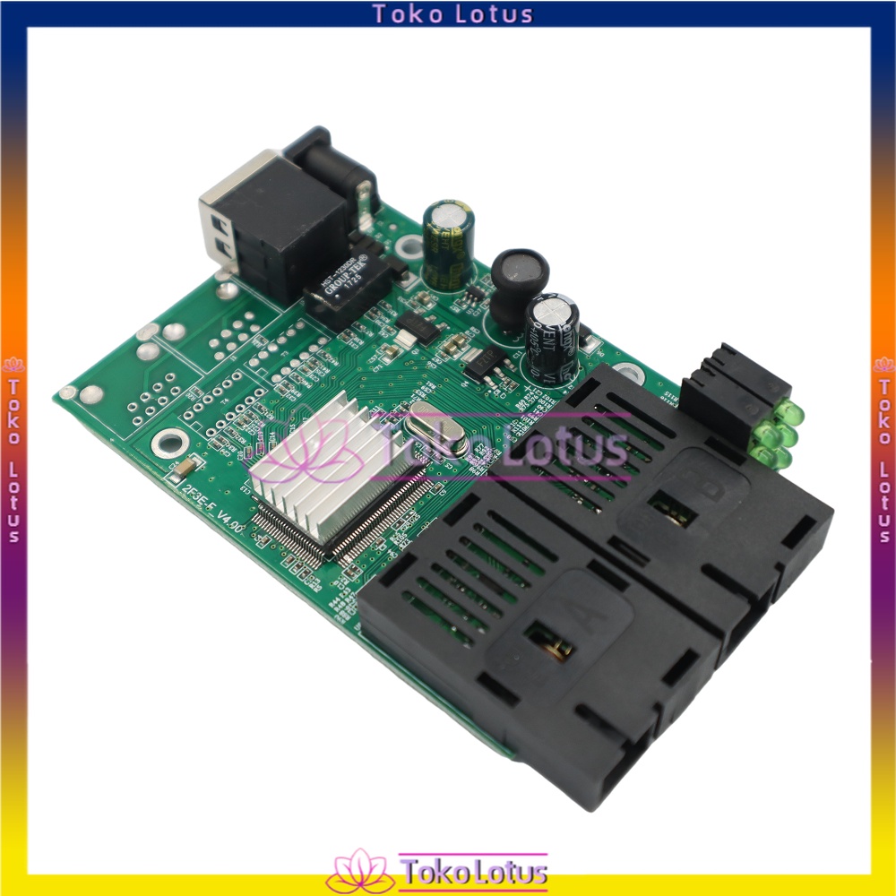 [Support POE] [TERBARU] 2F1E PCB ONLY / DENGAN ADAPTOR 12V2A Media converter AIRPO 2FO 1ETH