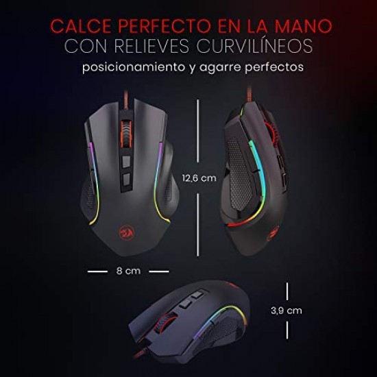 Redragon Mouse Gaming USB Wired RGB Macro 7200dpi M607 Griffin