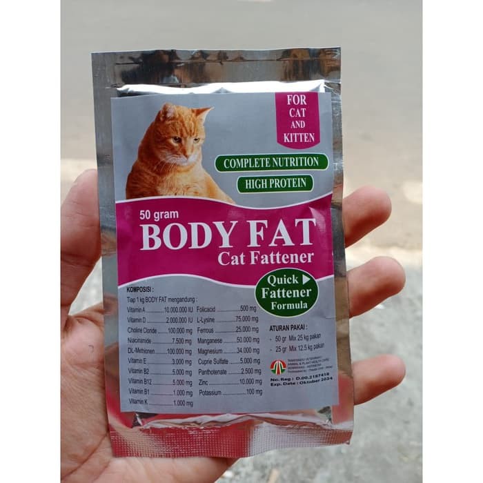 BODY FAT CAT FATTENER 50GR VITAMIN PENGGEMUK KUCING