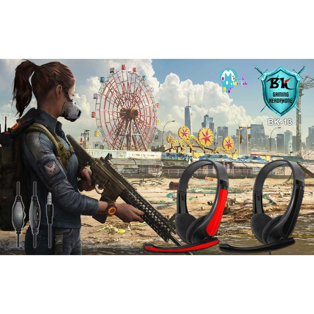 BK 13 Headset headphone headsfree BANDO GAMING SUPER BASS + MIC Jack 3.5MM MM3721