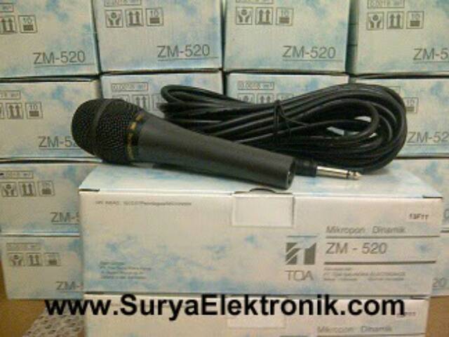 Mic TOA ZM520 ZM 520 ZM-520 Mik Microphone Toa Jogja Original Kabel For Ampli Horn Speaker Masjid