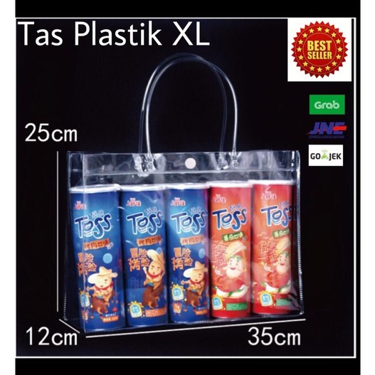 

TAS PLASTIK UK XL / TAS PLASTIK TRANSPARAN / TAS MIKA / TAS PVC MIN ORDER 10PCS KELIPATAN 10PCS