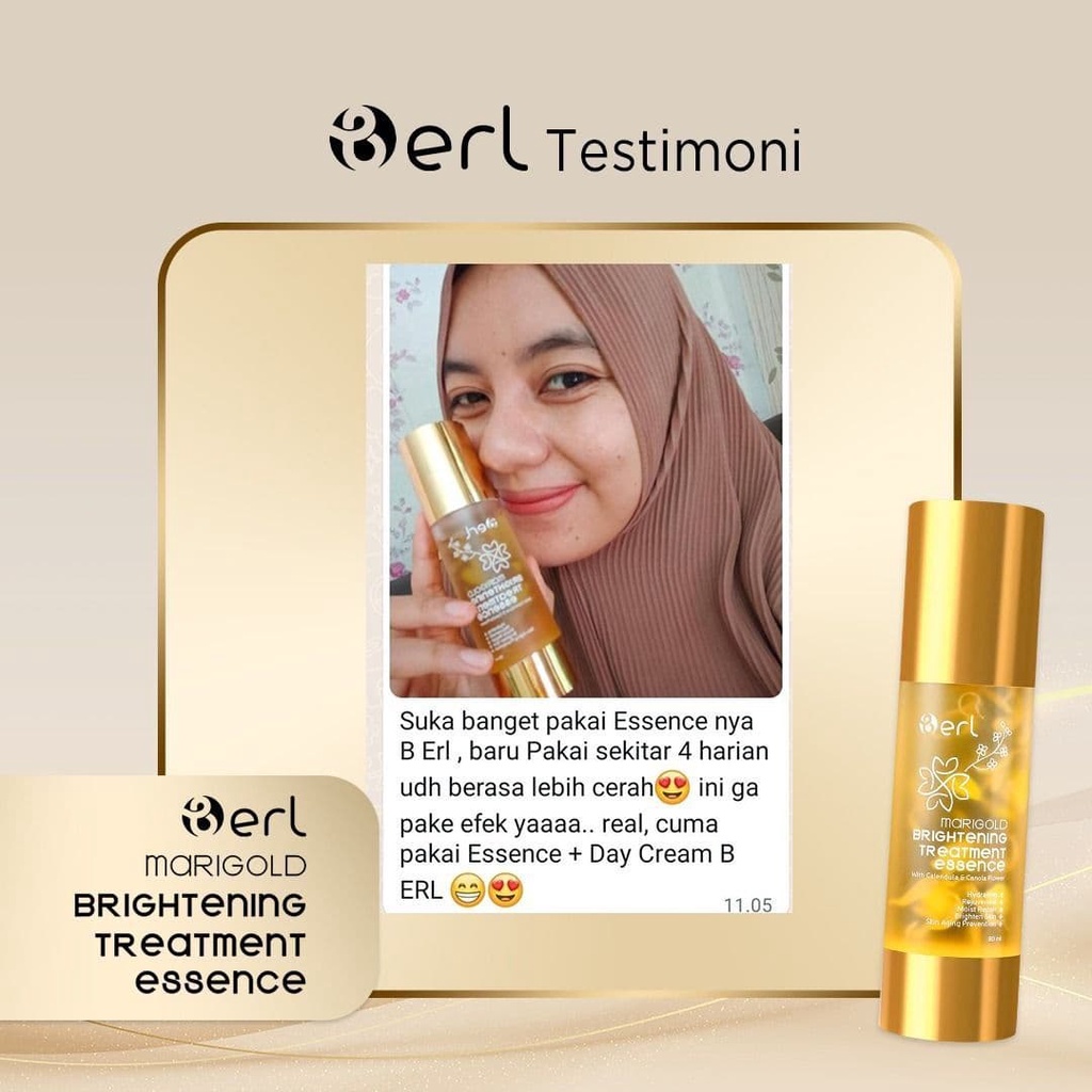 Marigold Brightening Treatment Essence Menutrisi Kulit Menghidrasi Kulit Mengandung Vit E by B ERL