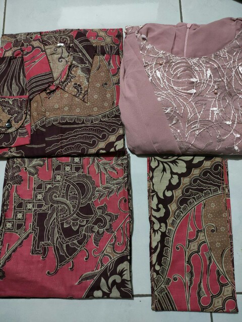 Batik Couple Kebaya Set Tamara Series Tunangan Lamaran Wisuda Kondangan Kekinian 2021