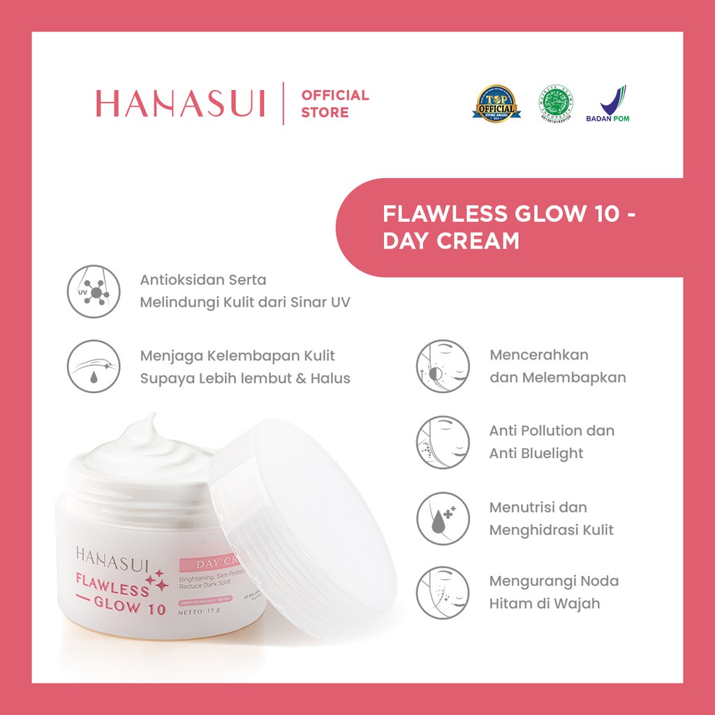 Hanasui Skincare Flawless Glow 10 Series / Acne Treatment Series - Skincare Hanasui Halal Original BPOM